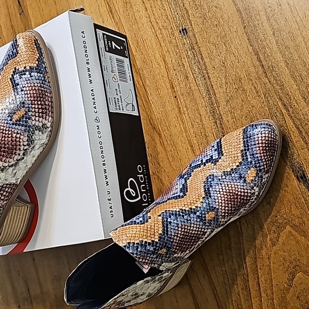 Blondo snake skin bootie